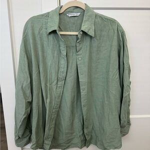 Stradivarius Sage Green Shirt